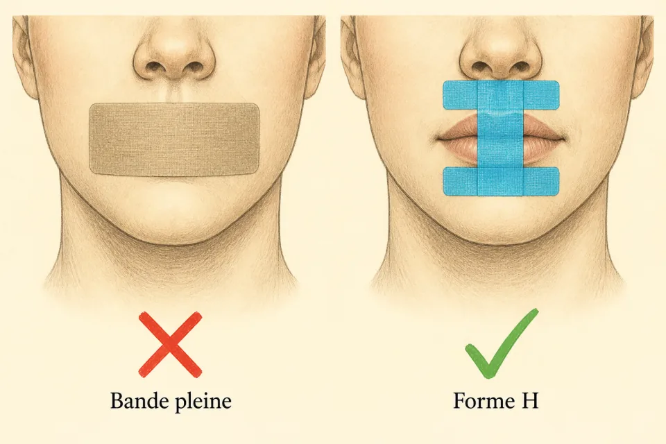 Bande pleine qui scelle vs forme H avec ouverture centrale